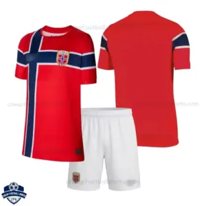 Norway World Cup 2026 Home Kids Cheap Football Kit - overview