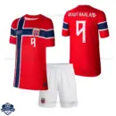 Norway World Cup 2026 Home Kids Cheap Football Kit - BRAUT HAALAND 9 - overview