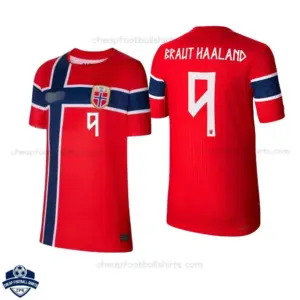 Norway World Cup 2026 Home Men Cheap Football Shirt - BRAUT HAALAND 9 - overview