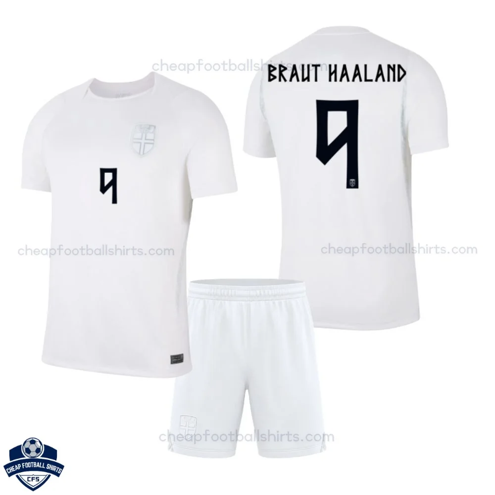Norway World Cup 2026 Third Kids Cheap Football Kit - BRAUT HAALAND 9 - overview