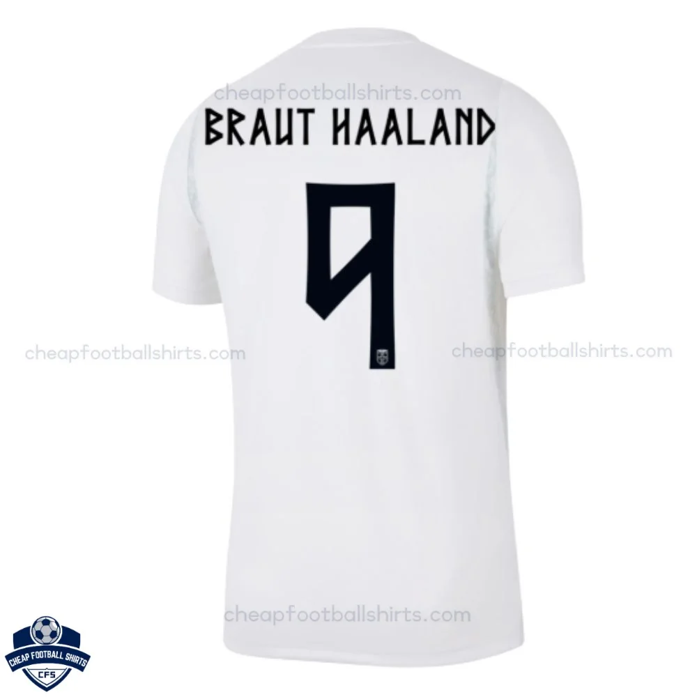 Norway World Cup 2026 Third Kids Cheap Football Kit - BRAUT HAALAND 9 - back view