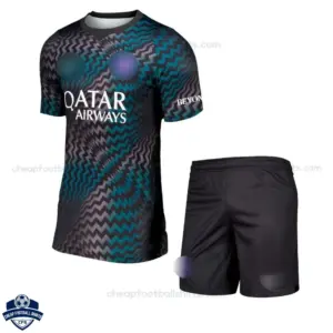 PSG Black Goalkeeper Kids Cheap Football Kit 2026/27 - Front View