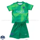 PSG Green Goalkeeper Kids Cheap Football Kit 2026/27 - Front View