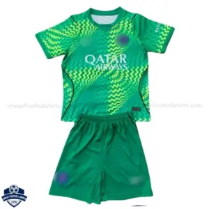 PSG Green Goalkeeper Kids Cheap Football Kit 2026/27 - Front View