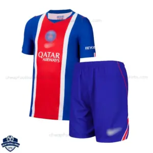 PSG Home Kids Cheap Football Kit 2026/27 - Front View