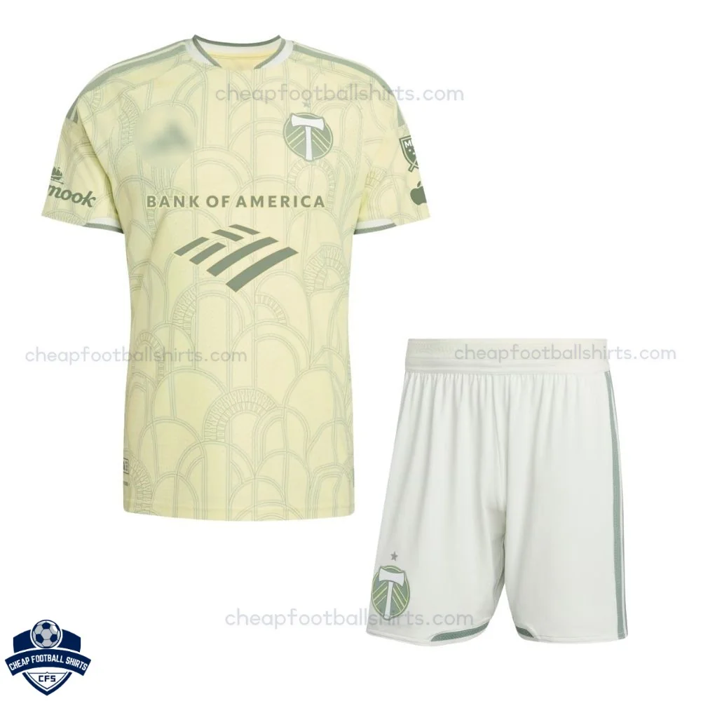 Porland Timbers Away Kids Cheap Football Kit 2026/27 - Front View
