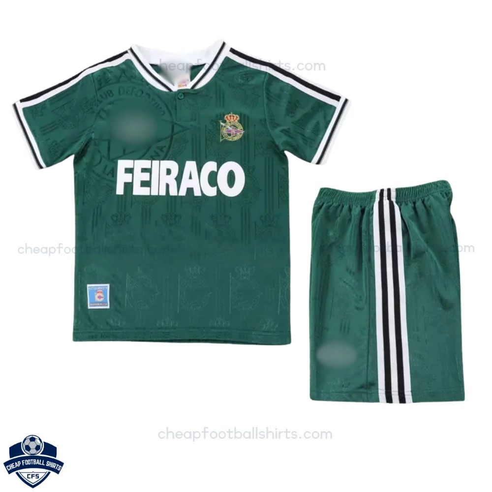 Retro La Coruna Away Kids Cheap Football Kit 1999/00 - front view