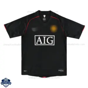 Retro Manchester United Away Men Cheap Football Shirt 2007/08 - front view