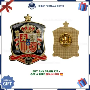 Spain Football Pin Chest detail
