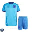 Spain World Cup 2026 Blue Goalkeeper for Men and Kids Cheap Football Kit - front view