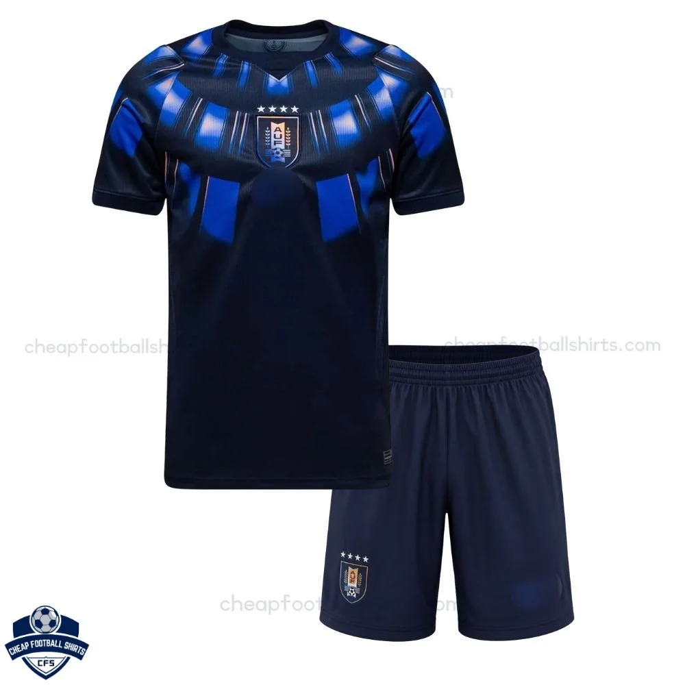 Uruguay World Cup 2026 Away for Men and Kids Cheap Football Kit - front view