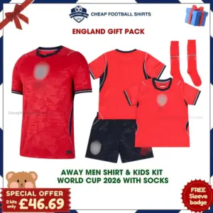 England World Cup 2026 Gift Pack – Away Dad Shirt and Son Kit