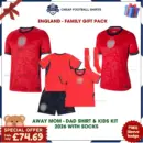 England World Cup 2026 Gift Pack – Away Dad and Mom Shirts and Kit