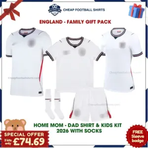England World Cup 2026 Gift Pack – Home Dad and Mom Shirts and Kit