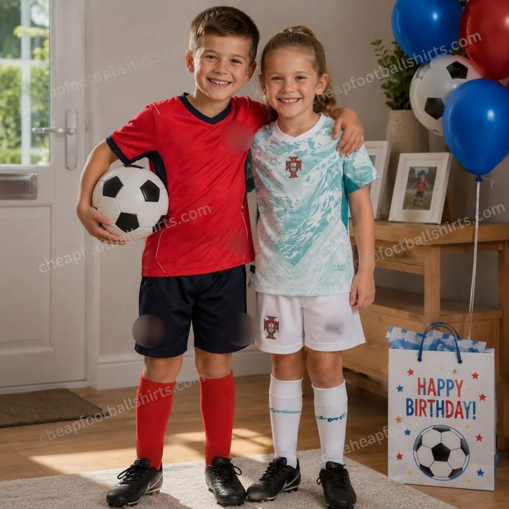 England and Portugal World Cup 2026 Gift Pack - Away Kids Cheap Football Kits (With Socks)