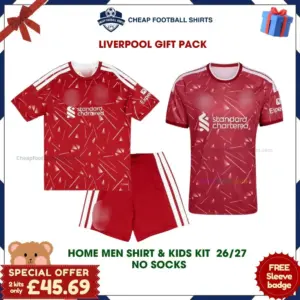 Liverpool 2026/27 Gift Pack – Home Dad Shirt and Son Kit