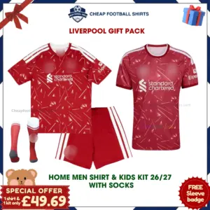 Liverpool 2026/27 Gift Pack – Home Dad Shirt and Son Kit