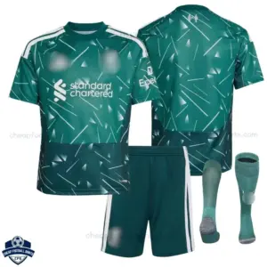 Liverpool Green Goalkeeper Kids Cheap Football Kit 2026/27 - overview