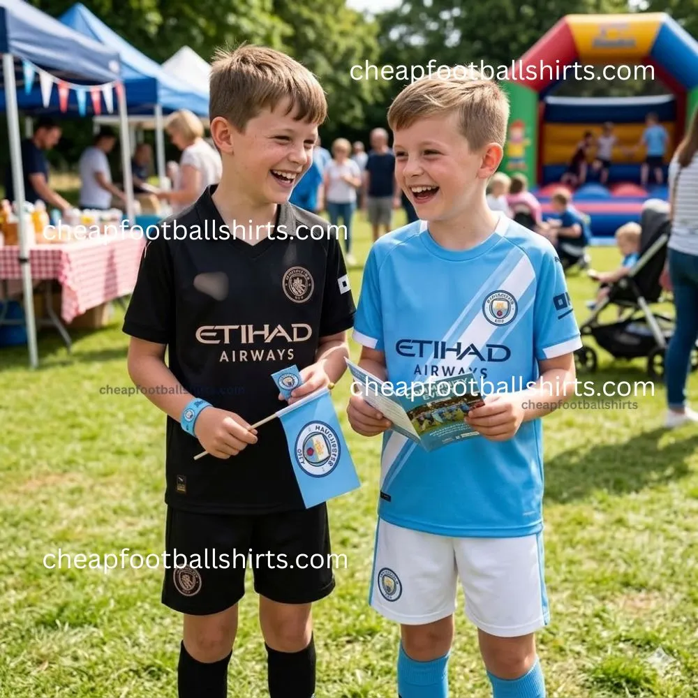 Manchester City 2025/26 Gift Pack - Home and Away Kids Cheap Football Kits (With Socks)