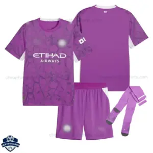 Manchester City Pink Goalkeeper Kids Cheap Football Kit 2026/27 - overview