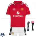 Manchester United Home Kids Cheap Football Kit 2026/27 - Front view