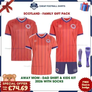 Scotland World Cup 2026 Gift Pack – Away Dad and Mom Shirts and Kit