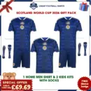 Scotland World Cup 2026 Gift Pack – Home Dad Shirt and 2 Kids Football Kits