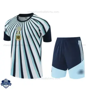 Argentina World Cup 2026 Pre Match Kids Cheap Football Kit- Front View