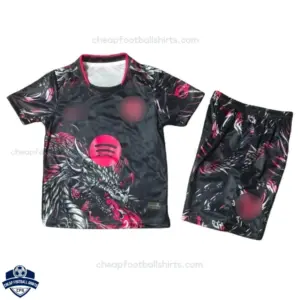 Barcelona Black Dragon Special Edition Kids Cheap Football Kit 2026/27 - Front View