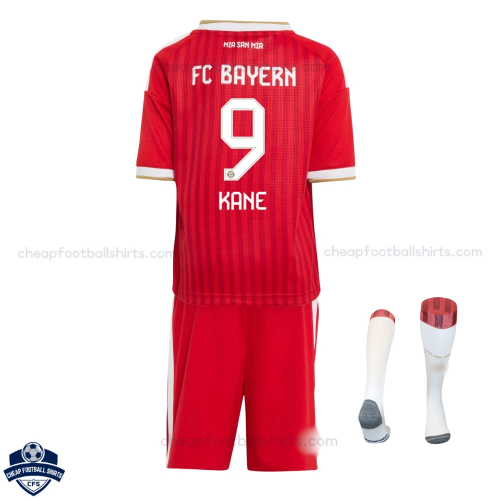 Bayern Munich Home Kids Cheap Football Kit 2026/27 - KANE 9 - Back View