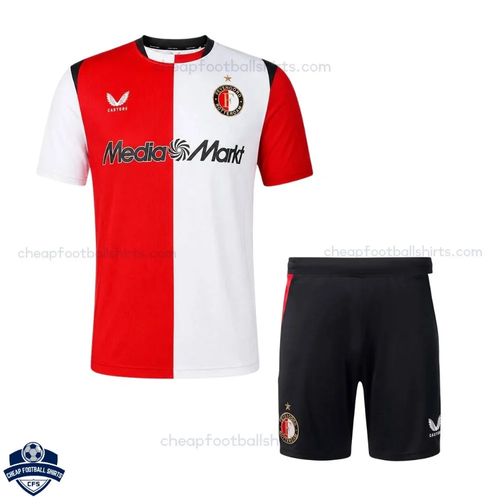 Feyenoord Home Kids Cheap Football Kit 2026/27 - Front View