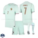 France World Cup 2026 Away Kids Cheap Football Kit - DEMBELE 7 - overview