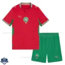 Morocco World Cup 2026 Home Kids Cheap Football Kit - Front view