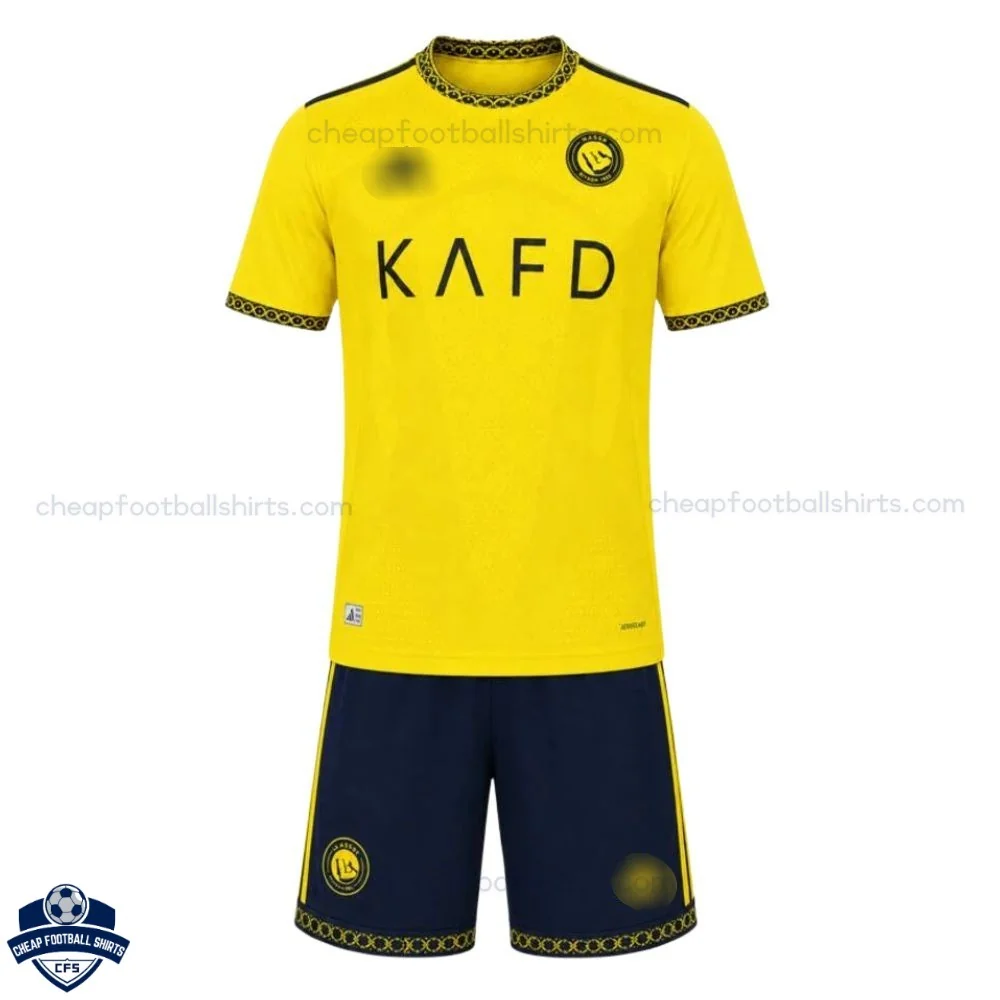 Al Nassr Home Kids Cheap Football Kit 2026/27 - Front View