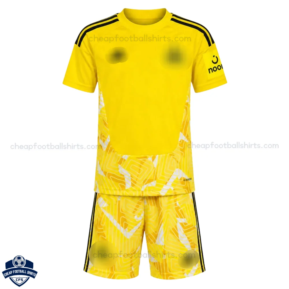 Newcastle United Yellow Goalkeeper Kids Cheap Football Kit 2026/27 - Front View