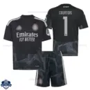 Real Madrid Black Goalkeeper Kids Cheap Football Kit 2026/27 - COURTOIS 1 - Overview