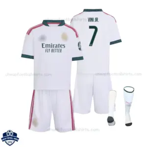Real Madrid Home Kids Cheap Football Kit 2026/27 - VINI JR. 7 - Overview