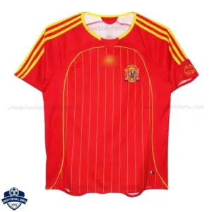 Retro Spain Home Men Cheap Football Shirt 2006 - Front View
