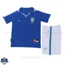 Retro Brazil Away Kids Cheap Football Kit 1997 - Front View