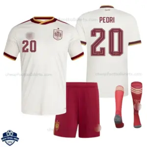 Spain World Cup 2026 Away Kids Cheap Football Kit – PEDRI 20 - overview