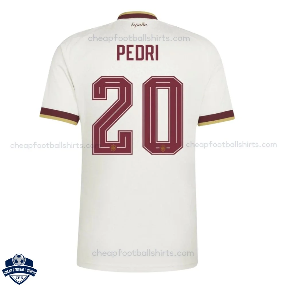 Spain World Cup 2026 Away Men Cheap Football Shirt – PEDRI 20- Back View