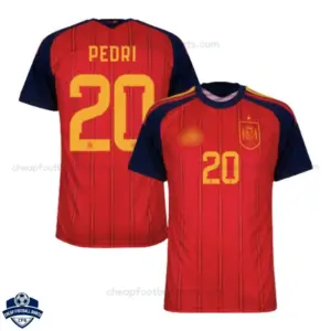 Spain World Cup 2026 Home Men Cheap Football Shirt – PEDRI 20- overview