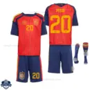 Spain World Cup 2026 Home Kids Cheap Football Kit – PEDRI 20 - overview