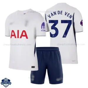 Tottenham Hotspur Home Kids Cheap Football Kit 2026/27 - VAN DE VEN 37 - Overview