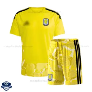 Aston Villa Yellow Goalkeeper Kids Cheap Football Kit 2026/27