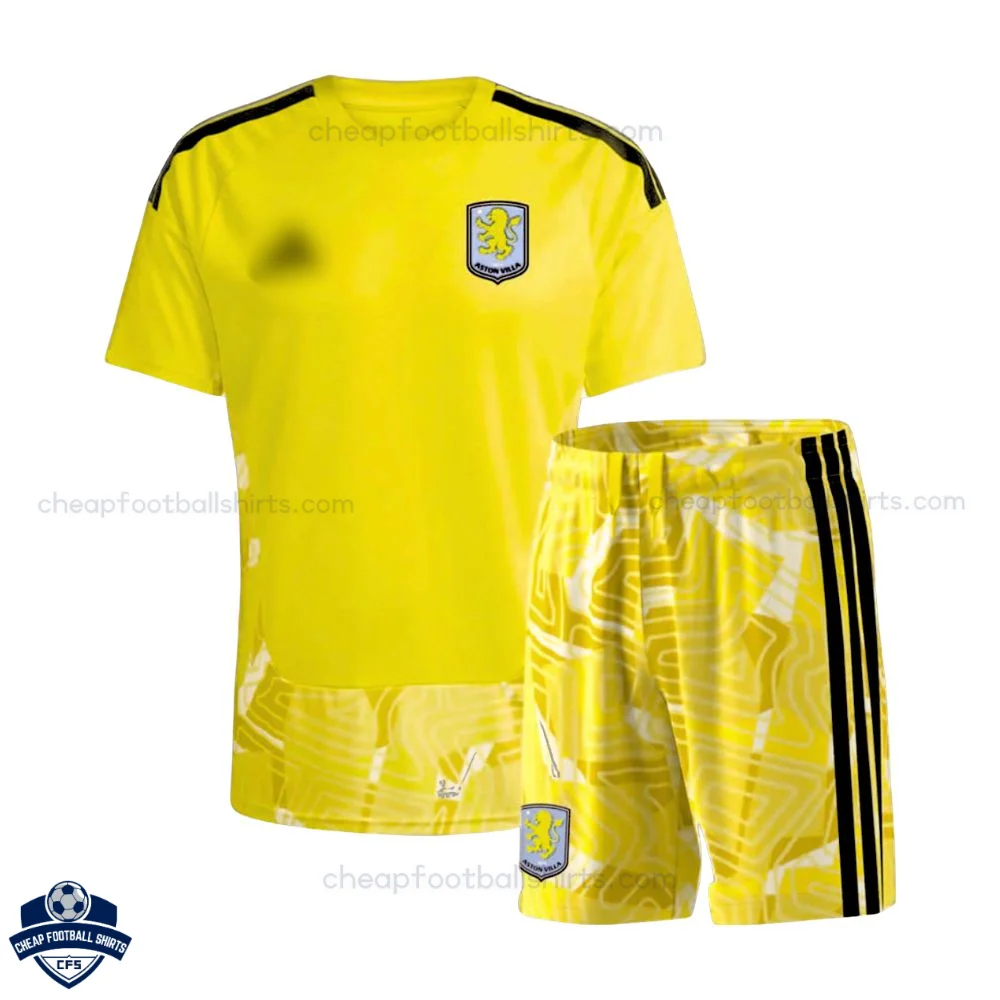 Aston Villa Yellow Goalkeeper Kids Cheap Football Kit 2026/27
