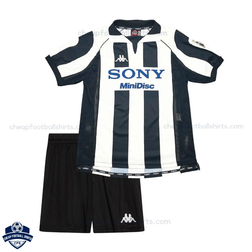 Retro Juventus Home Kids Cheap Football Kit 1997/98 - ZIDANE 21 - Front view
