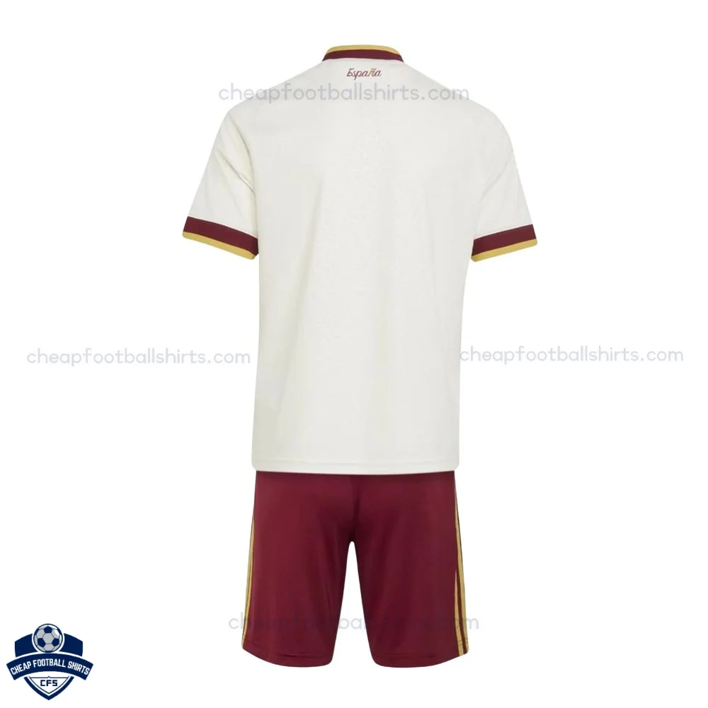 Spain World Cup 2026 Away Kids Kit - Back view