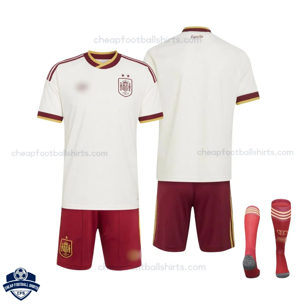 Spain FIFA World Cup Champion 2026 Away Kids Cheap Football Kit