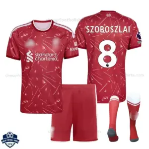 Liverpool Home Kids Cheap Football Kit 2026/27 - SZOBOSZLAI 8 - Overview